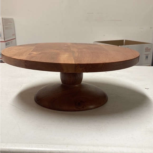 NEW! 11" Wooden Cake Stand, Hearth and Hand. Sturdy Country Table Display - Picture 2 of 6